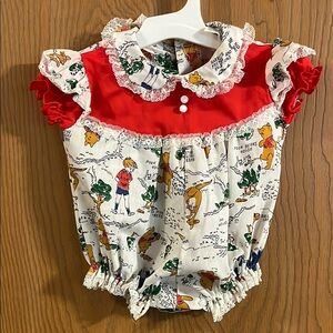 Vintage Winnie the Pooh Newborn‎ Bubble Romper